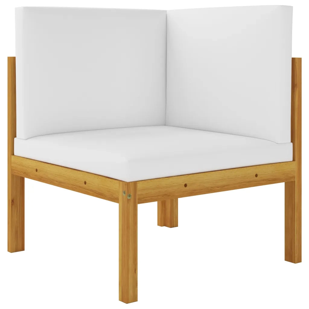 Panca da giardino a 2 posti con cuscini in legno di acacia e corda 3068853