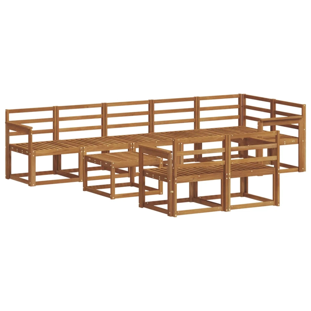 Set di divani da esterno 9 pcs Naturale