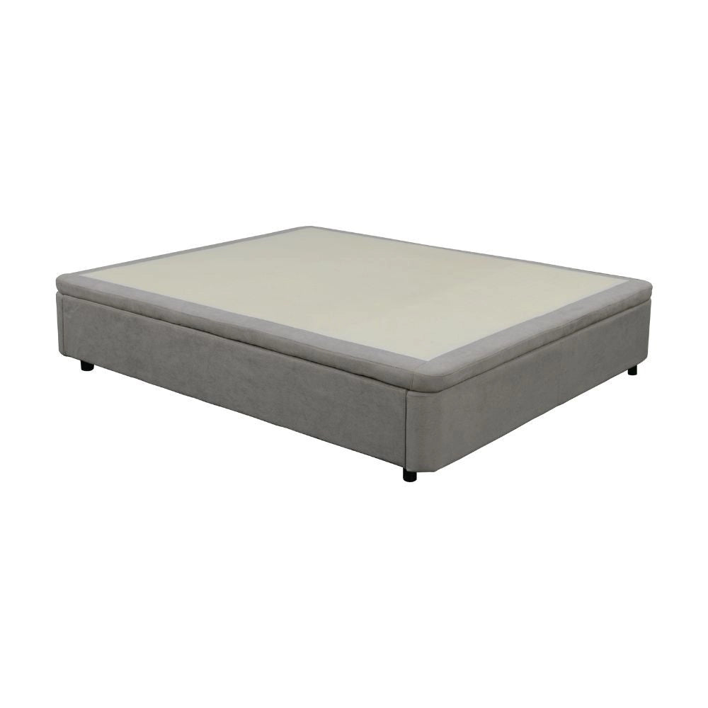 Letto matrimoniale Sommier 160x190 con contenitore in tessuto Towel grigio chiaro