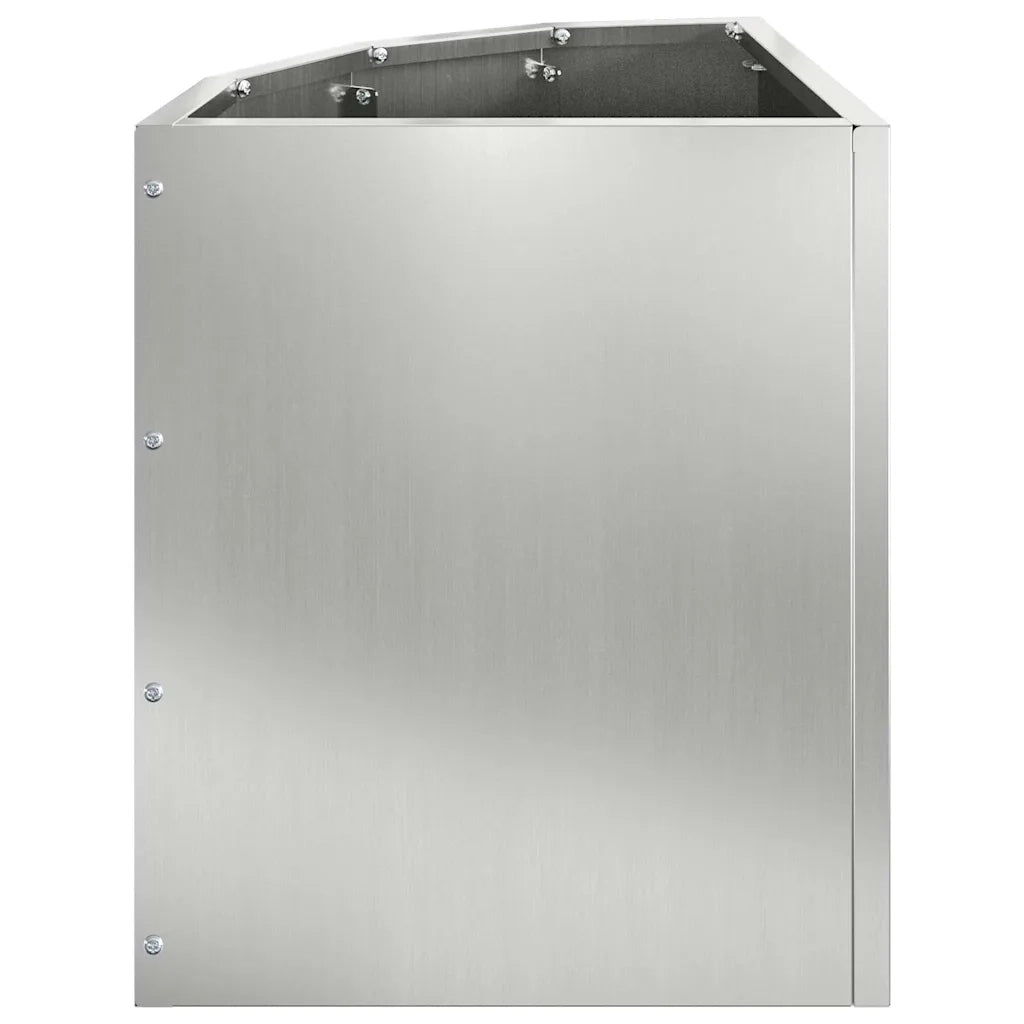 Fioriere | Cassetta per fiori | Vaso d'angolo Argento 30 x 30 x 35 cm Acciaio zincato