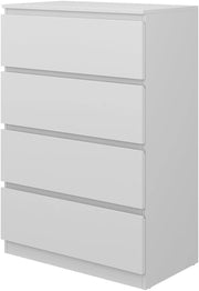 Cassettiera Calisto, Bianco, 70 x 102 cm, per riporre abiti e oggetti di uso quotidiano