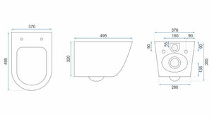 Vaso Wc Sospeso Rea Carlos Slim Rimless Aiax Shiny
