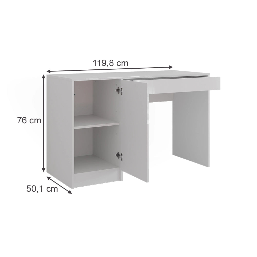 Vicco Tavolo da toeletta Bianco/bianco lucido 119.8 cm