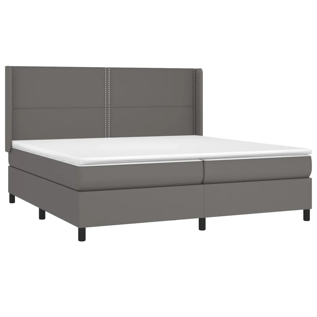 Giroletto a Molle con Materasso Grgio 200x200 cm in Similpelle 3132463