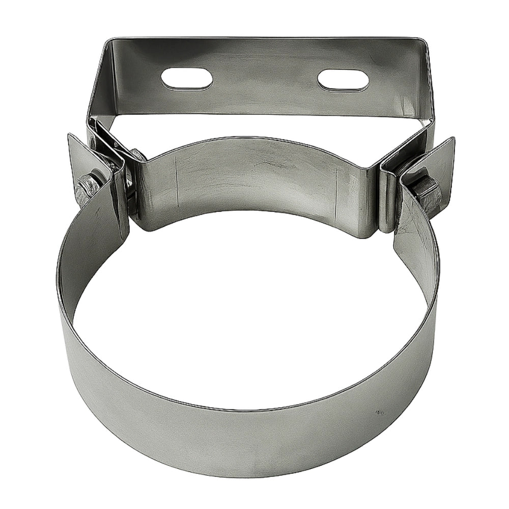 Fascetta murale Ø 350 mm acciaio inox fissaggio canna fumaria parete piana