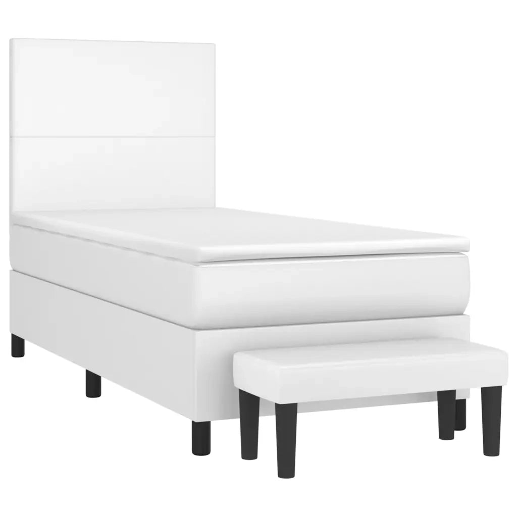 Giroletto a Molle con Materasso Bianco 80x200 cm in Similpelle 3137510