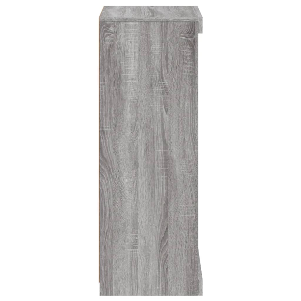 Buffet credenza cassettiera armadio mobile contenitore organizer per cucina soggiorno salotto con luci LED Sonoma 41 x 37 x 100 cm grigio 02_0030073