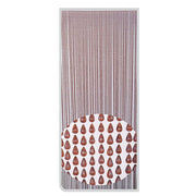 Trade Shop - Tenda Moschiera Antimosche Con Perline Grandi Marrone In Pvc 120x230cm Tpl74 017400 -
