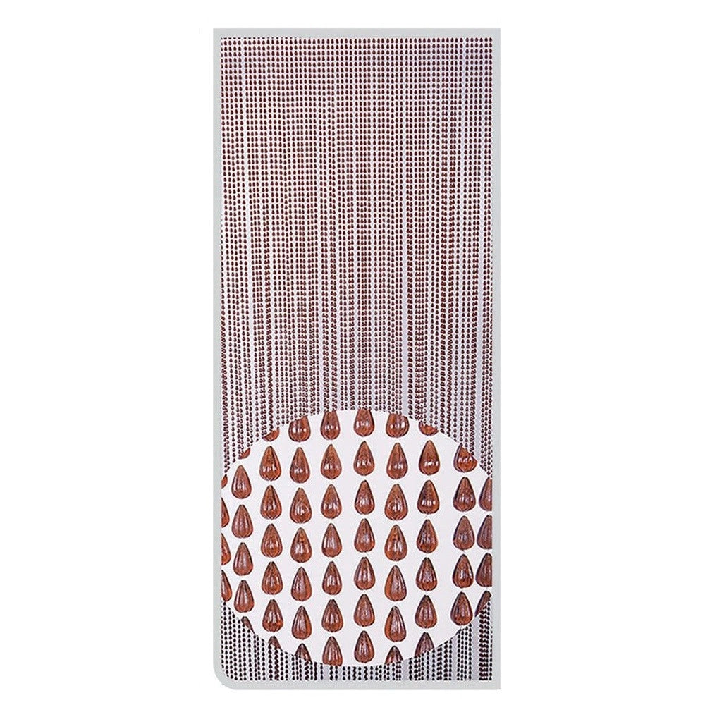 Trade Shop - Tenda Moschiera Antimosche Con Perline Grandi Marrone In Pvc 120x230cm Tpl74 017400 -