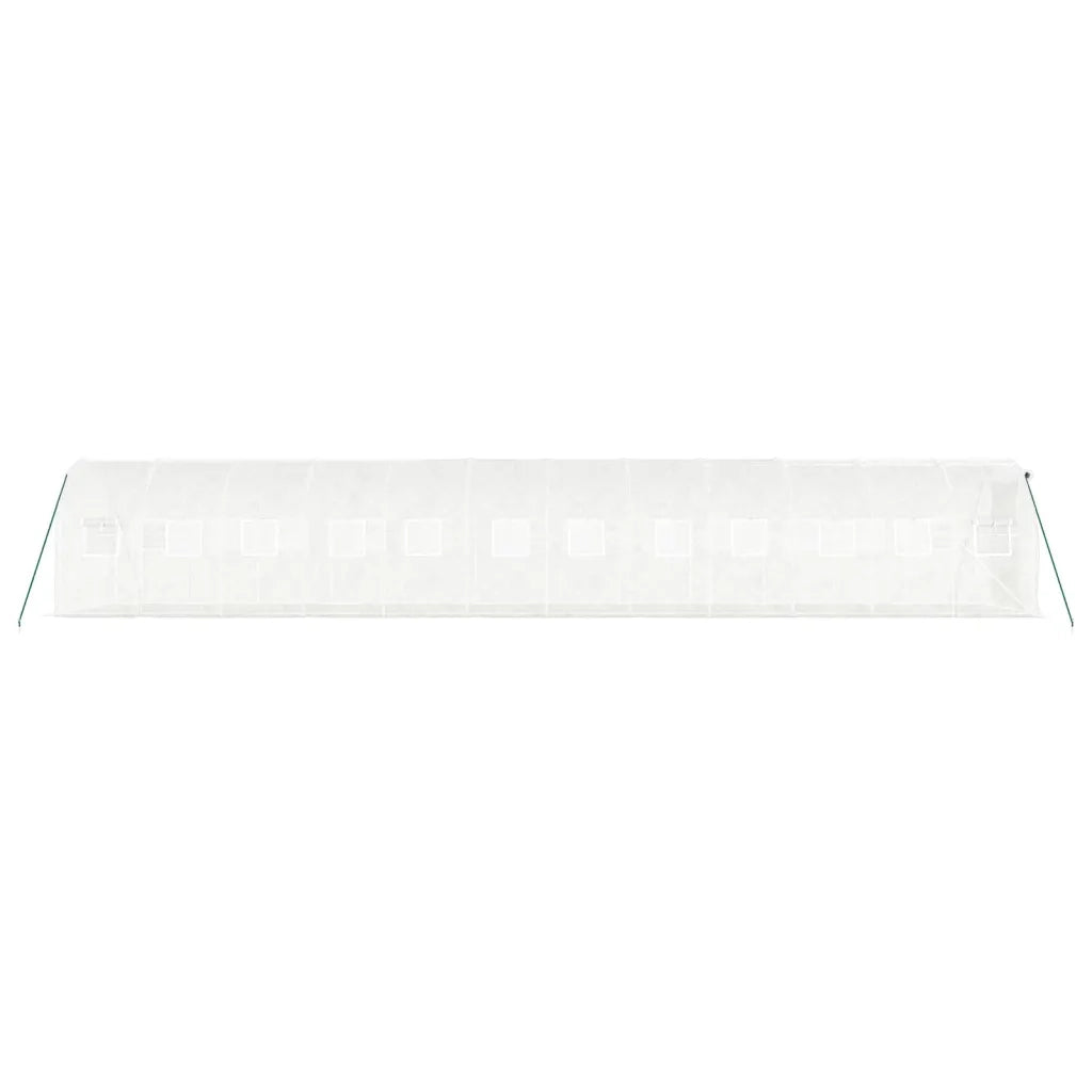 Serra con Telaio in Acciaio Bianco 24 m² 12x2x2 m 3188032