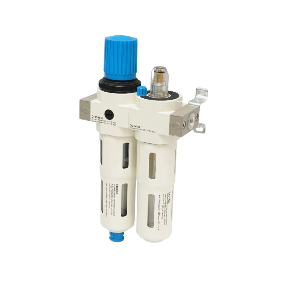 Filtro aria e lubrificatore con regolatore di pressione max. 1,6 MPa, attacco 1/4"