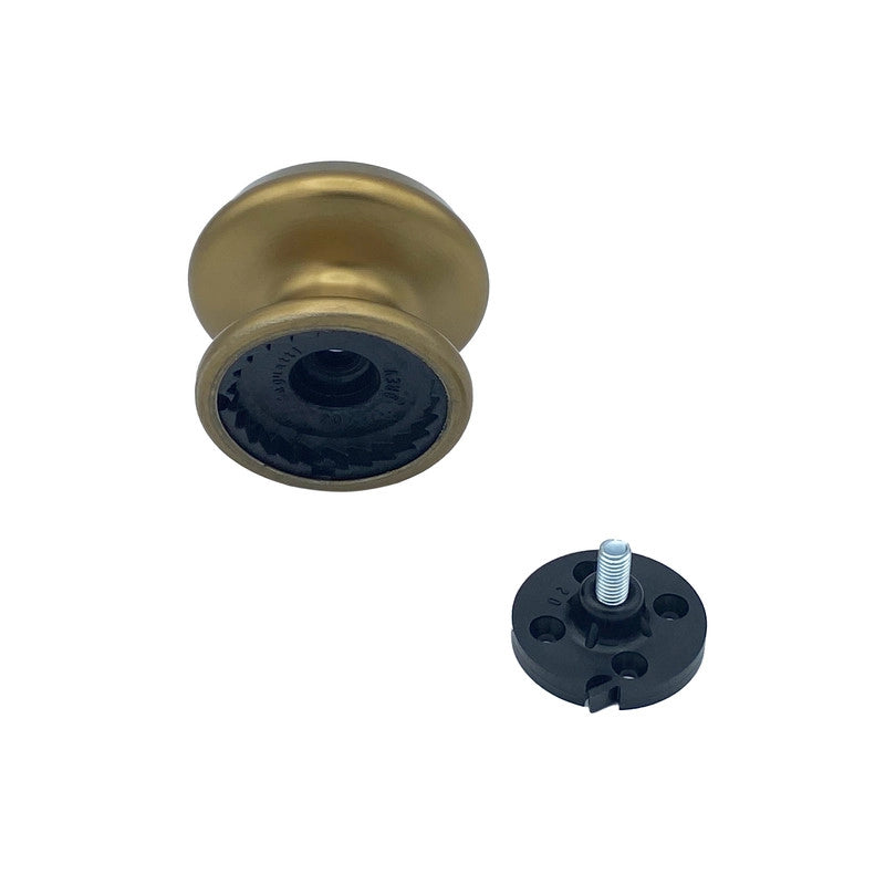 Pomolo fisso per porta SAGUATTI 166/80CB in alluminio bronzo lucido