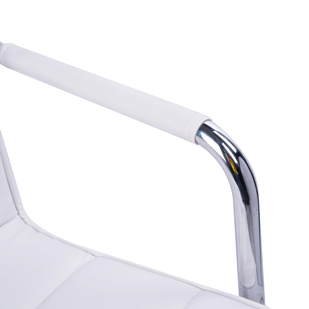 Poltrona da ufficio ¨C Zephmum ¨C Pivotante, Altezza regolabile, Imbottita, Colore bianco