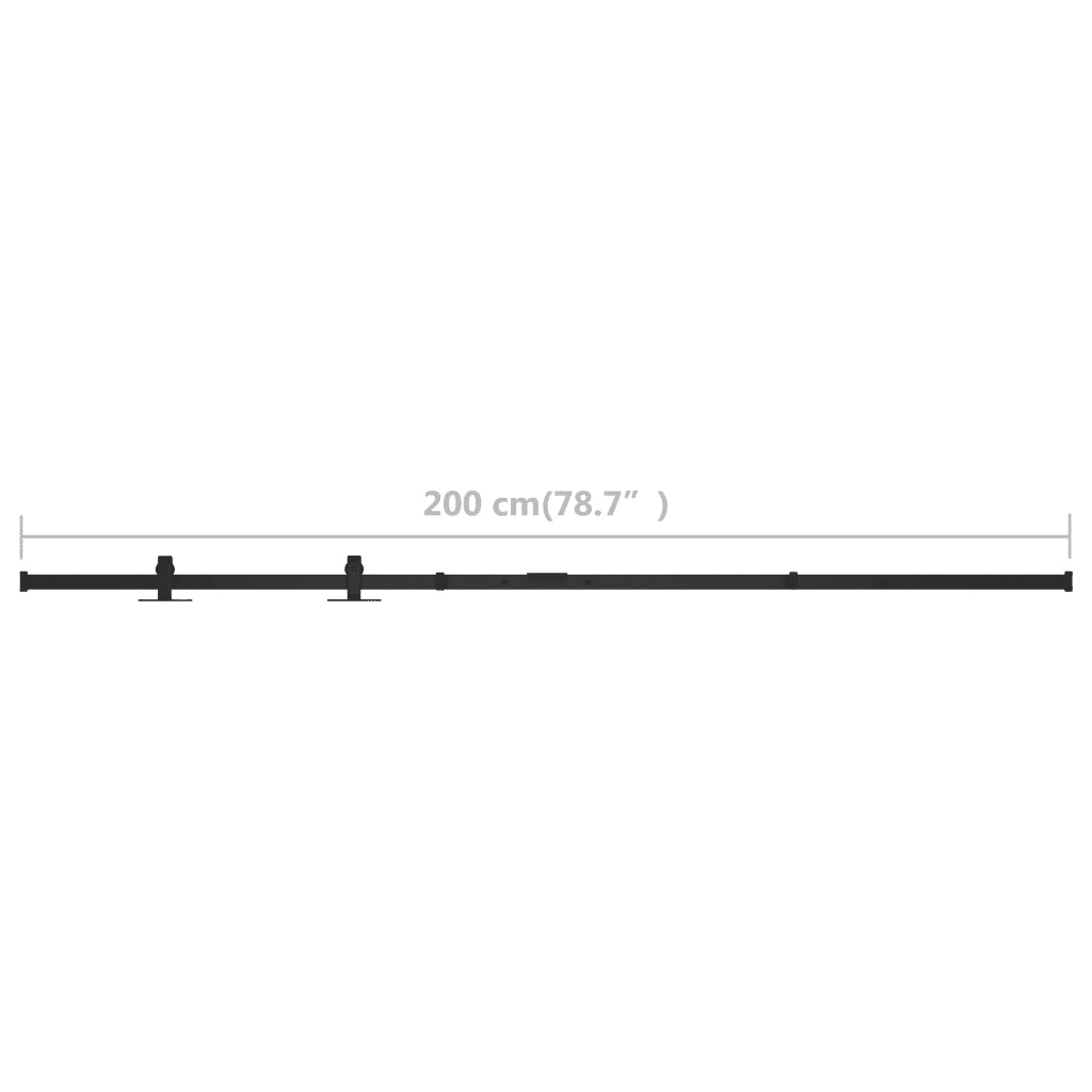 Kit Mini Anta Scorrevole Armadio in Acciaio al Carbonio 200 cm 148018