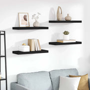 Scaffali a Parete 4 pz Neri 60x23,5x3,8 cm in MDF cod mxl 52267