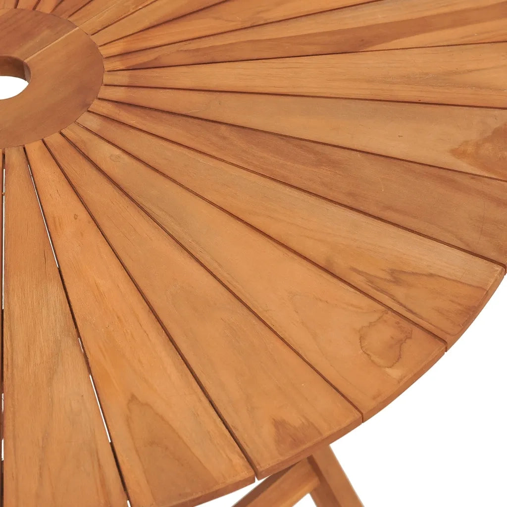 Tavolo da Giardino | Tavolino da esterno Pieghevole ? 85x75 cm Legno Massello di Teak