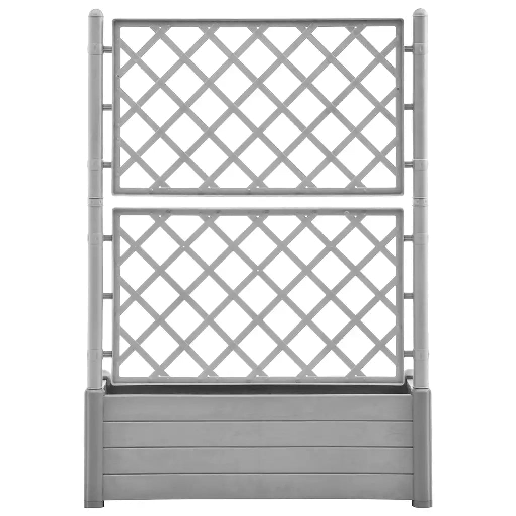 Fioriera da Giardino e Graticcio 100x43x142 cm PP Grigio Pietra 317582