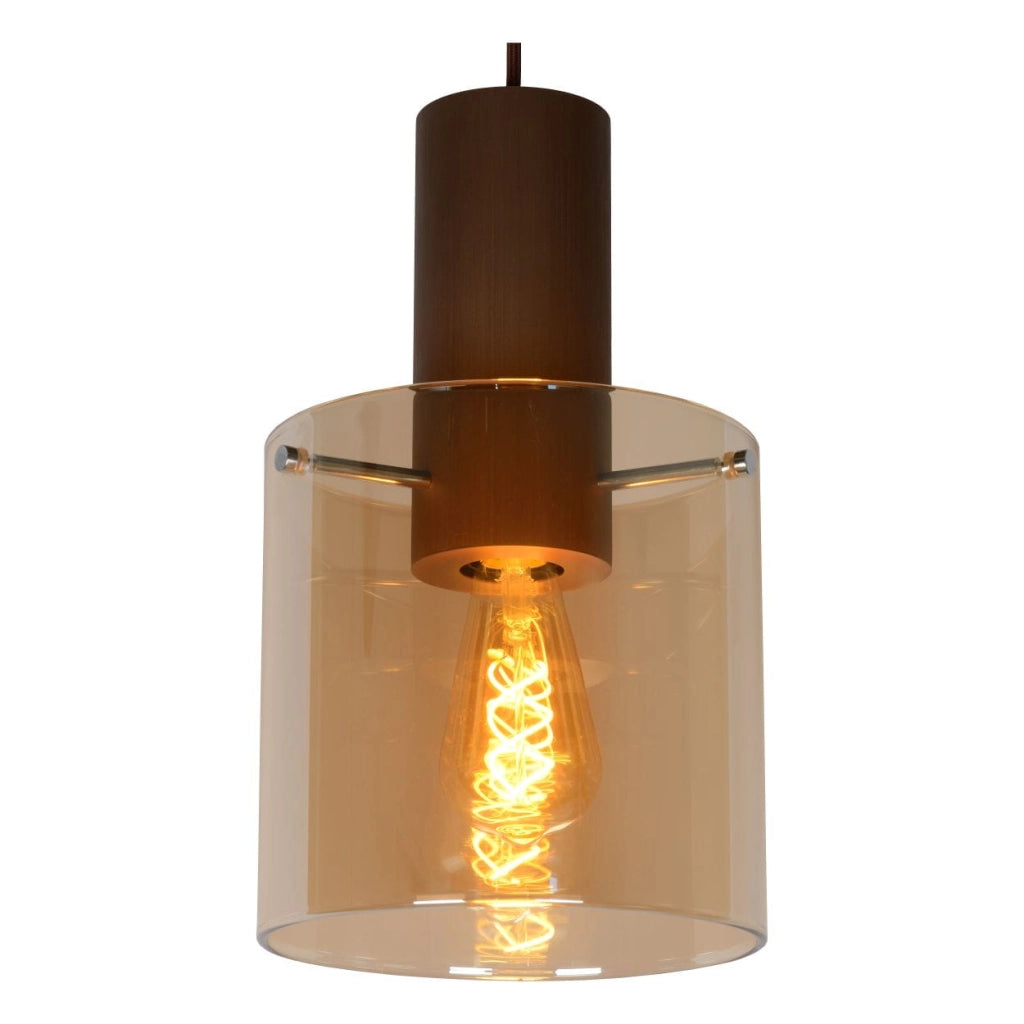 Lucide Toledo lampadario 3 luci E27 dimmerabile bronzo
