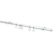 KIT SOTTOPENSILE CON GANCI NICHEL SATINATO 90 CM- 1,0 pz
