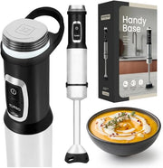 Set di Frullatore a Stantuffo - Manuale - Set di Frullatore e Blender - Set di Frullatore a Stantuffo per Purea - Mulinello per Affettare - Macchina da Cucina - RVS - 3 in 1 - Accessori per Frullatore - Zuppe - Smoothies - Cibo per Bambini