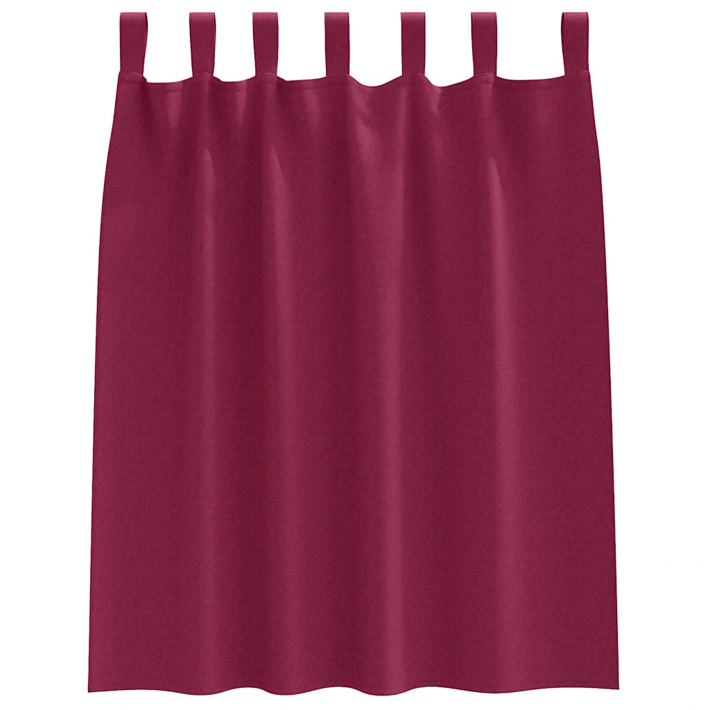 Tende Blackout con Anelli 2 pcs Rosso Vino 140 x 140 cm 4107573