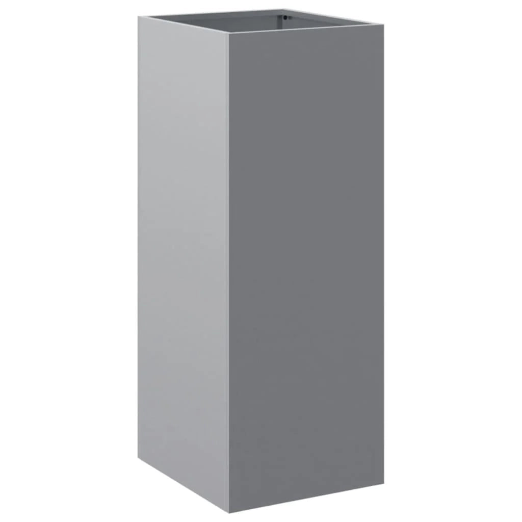 Fioriera/aiuola argentata per piante fiori terrazza giardino 32 x 29 x 75 cm acciaio zincato argento 02_0038062