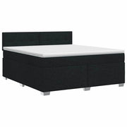 Letto box spring con materasso Nero 140 x 190 cm Tessuto 3450476