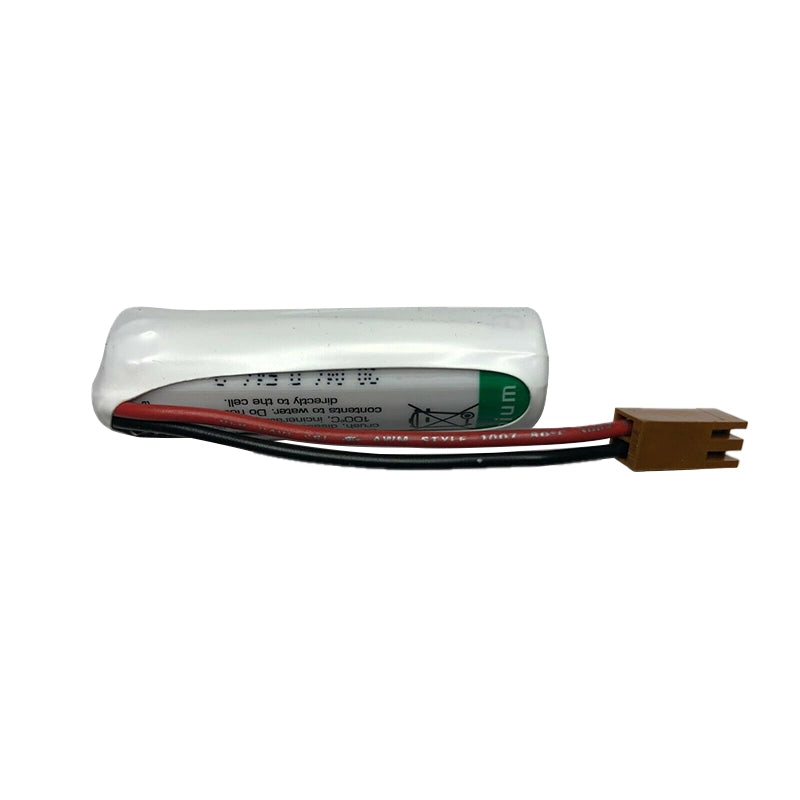 Batteria al litio LS17500 3,6V 3,4Ah per robot PLC Denso con connettore 2 vie