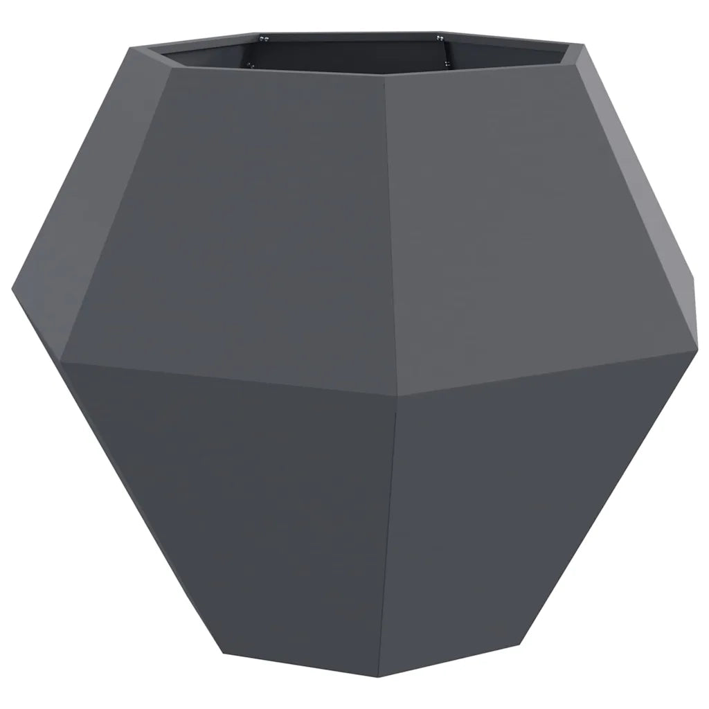 Fioriera Antracite 100 x 100 x 80 cm Acciaio 884028