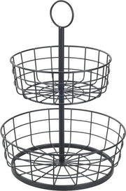 Etichetta per etagere multifunzione con maniglia - ferro nero - 28 x 39 x 28 cm - contenitore di archiviazione per interni