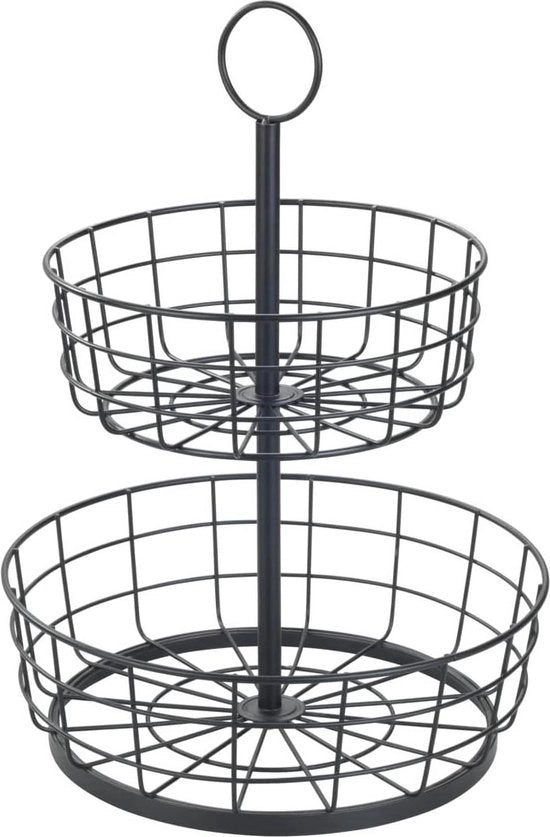 Etichetta per etagere multifunzione con maniglia - ferro nero - 28 x 39 x 28 cm - contenitore di archiviazione per interni