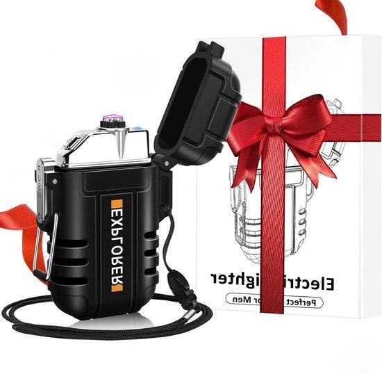 Accendino Elettrico - Impermeabile USB Ricaricabile - Regalo per Uomini - Candele per Campeggio Barbecue Outdoor Survival