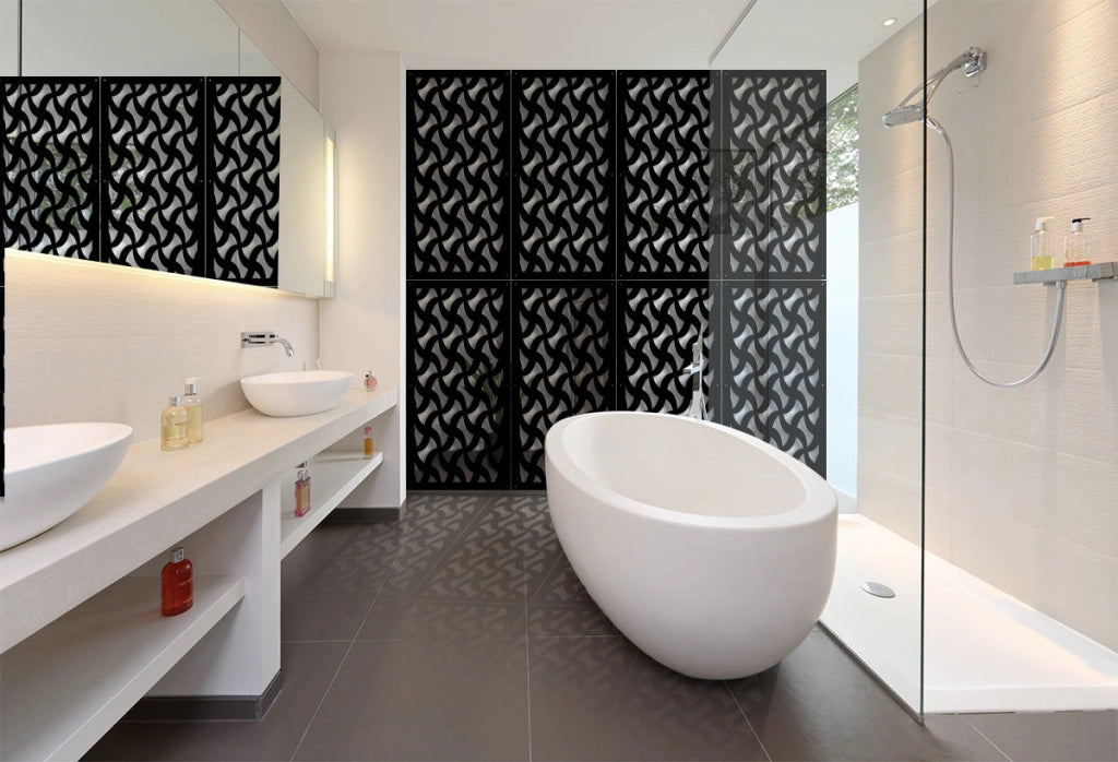 NINJA - Pannello in PVC traforato - Parasole Colore: nero, Misura: 73x148 cm