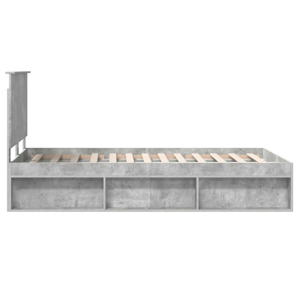 Struttura del letto Grigio Concretè 135 x 190 cm Pino massello
