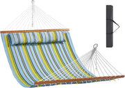 Doppia imbottita rete da letto con cuscino e catenelle - 12 ft rete da letto per 2 persone - Ideale per campeggio, patio, giardino e spiaggia