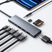 Hub USB-C 9 in 1 per iPad Pro 13 129 11 polliche - HDMI SD/Micro SD USB 3.0 35 mm Jack - iPad mini 6 - stazione di carica multifunzione