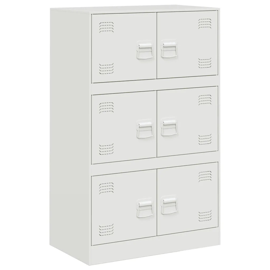 Credenza Bianca 67x39x107 cm in Acciaio