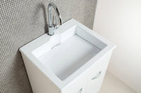 Mobile Lavatoio in Metacrillato 60x50x89 cm 2 Ante Ambrosini Perla Bianco Opaco