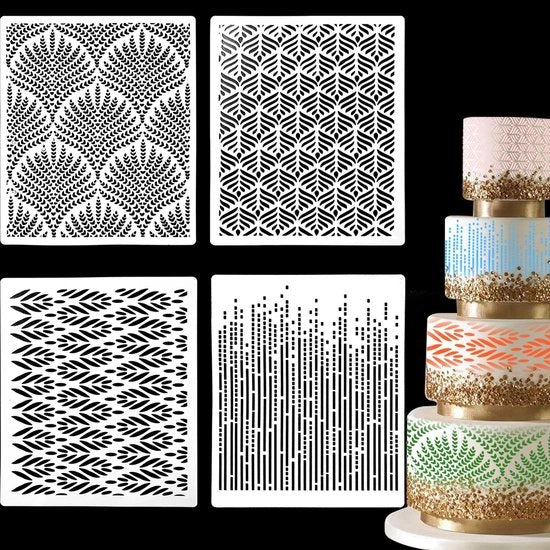 Set di decorazione per torte multifunzionale - 4 diverse stampe - 25 x 20,5 cm