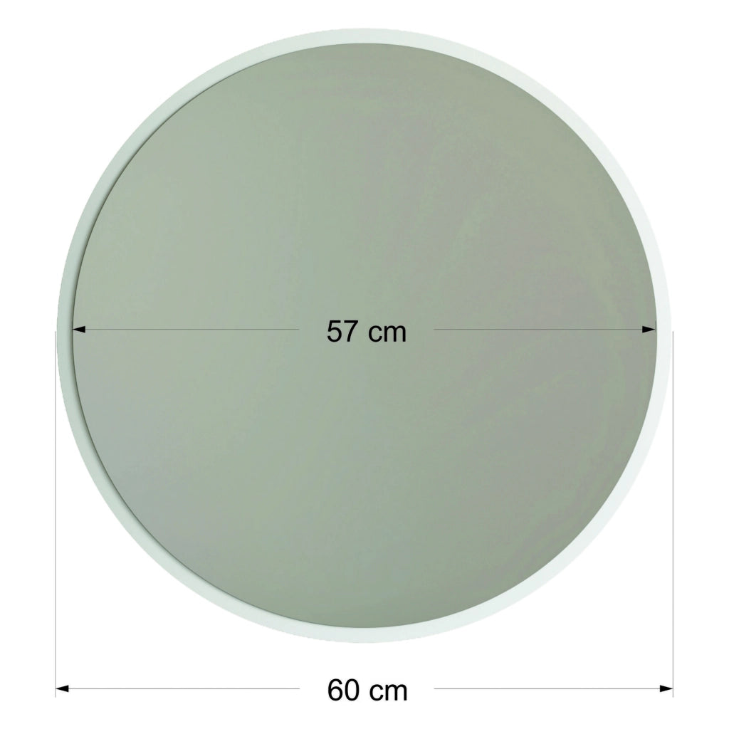 Rosciano, Specchio Forma Rotondo, 60x60h cm Bianco