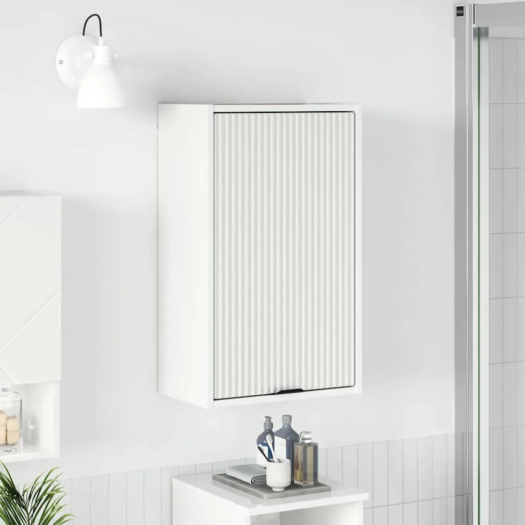 Mobile da Bagno con porta Bianco Lucido 39 x 23,5 x 65 cm