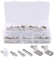 Set di sostegni per pannelli - 160 pezzi - Alta qualità - Colore argento - Supporto per mobili - Ideale per armadi e scaffalature.