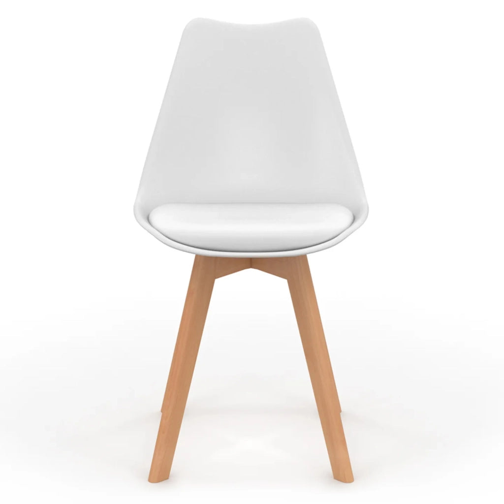 IDMarket - Set di 6 sedie scandinave SARA, mix di rosa pastello x2, grigio chiaro x2 e bianco x2
