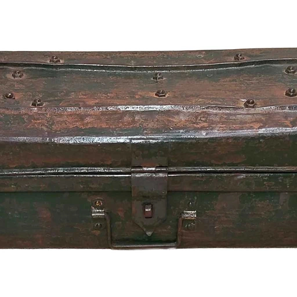 Valigia artigianale in metallo, 67x37x25h cm