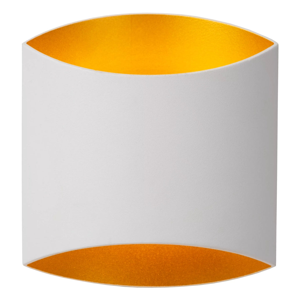 Applique semicircolare Diletta bianca oro 1xG9 40W Lucide
