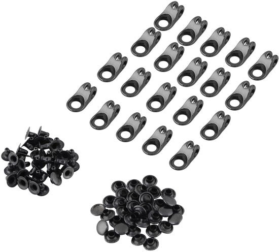 Accessori per scarpe in acciaio - Haken per stivali 20 pezzi - Viti a molla - Cerniera per stivali - Connettore per borse - Accessori artigianali - Materiale di fissaggio - Cerniera per stivali