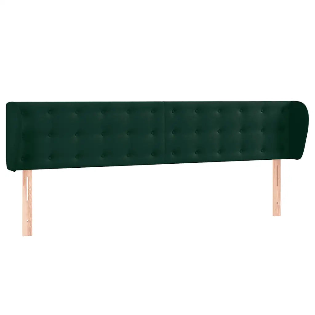 Testiera ad Orecchio Verde Scuro 203x23x78/88 cm in Vellutocod mxl 121581