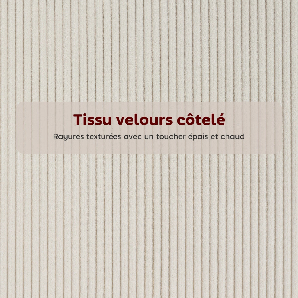 Sedia da pranzo in velluto ¨C zephmum ¨C 56x58x78, crema