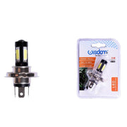 Trade Shop - Lampadina Led H4 Nero Per Motociclo Luce Bianco 6500k 5watt Lunga Durata Xc-1292 -