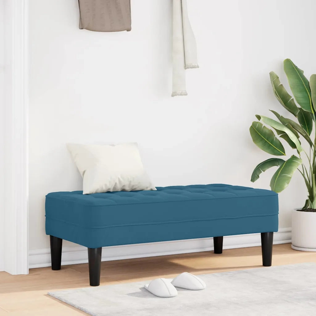 panchina con cuscino Blu 113 x 57 x 39 cm Velluto CFW4713874